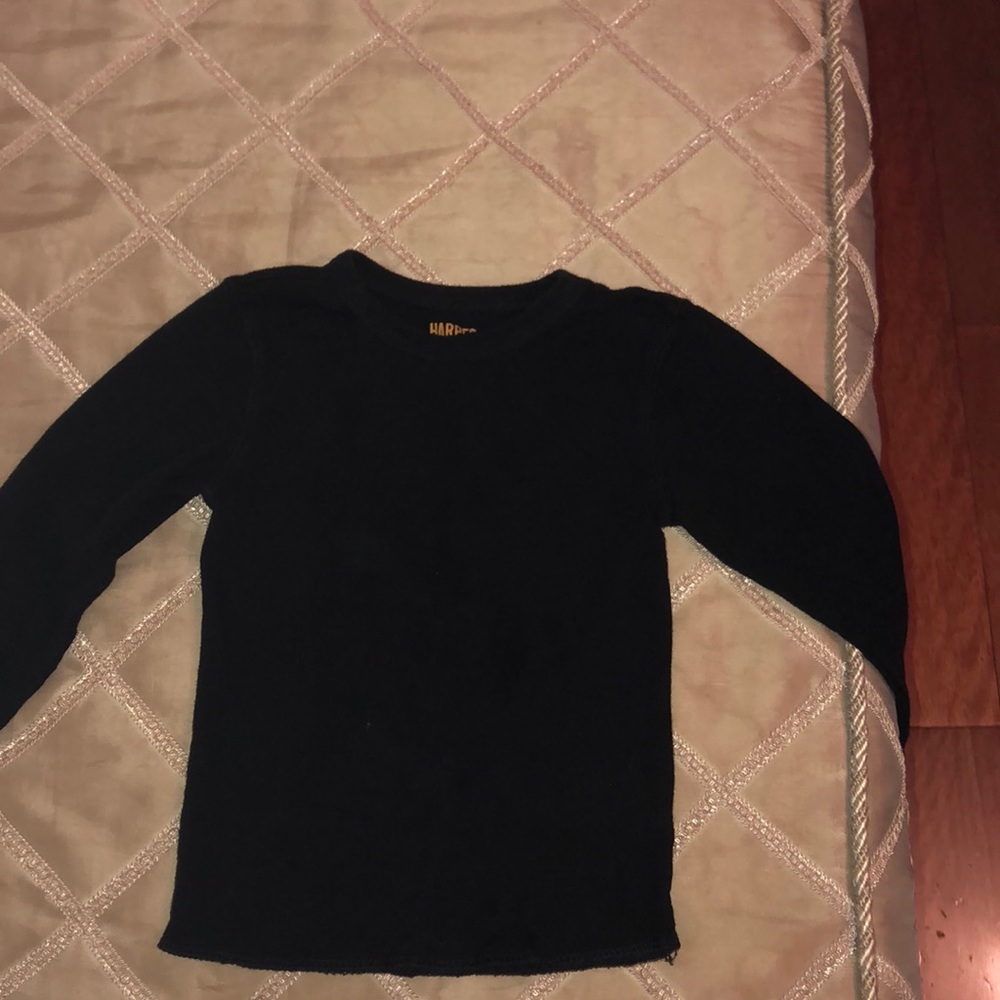 Harper Canyon Black Casual Waffle Shirt